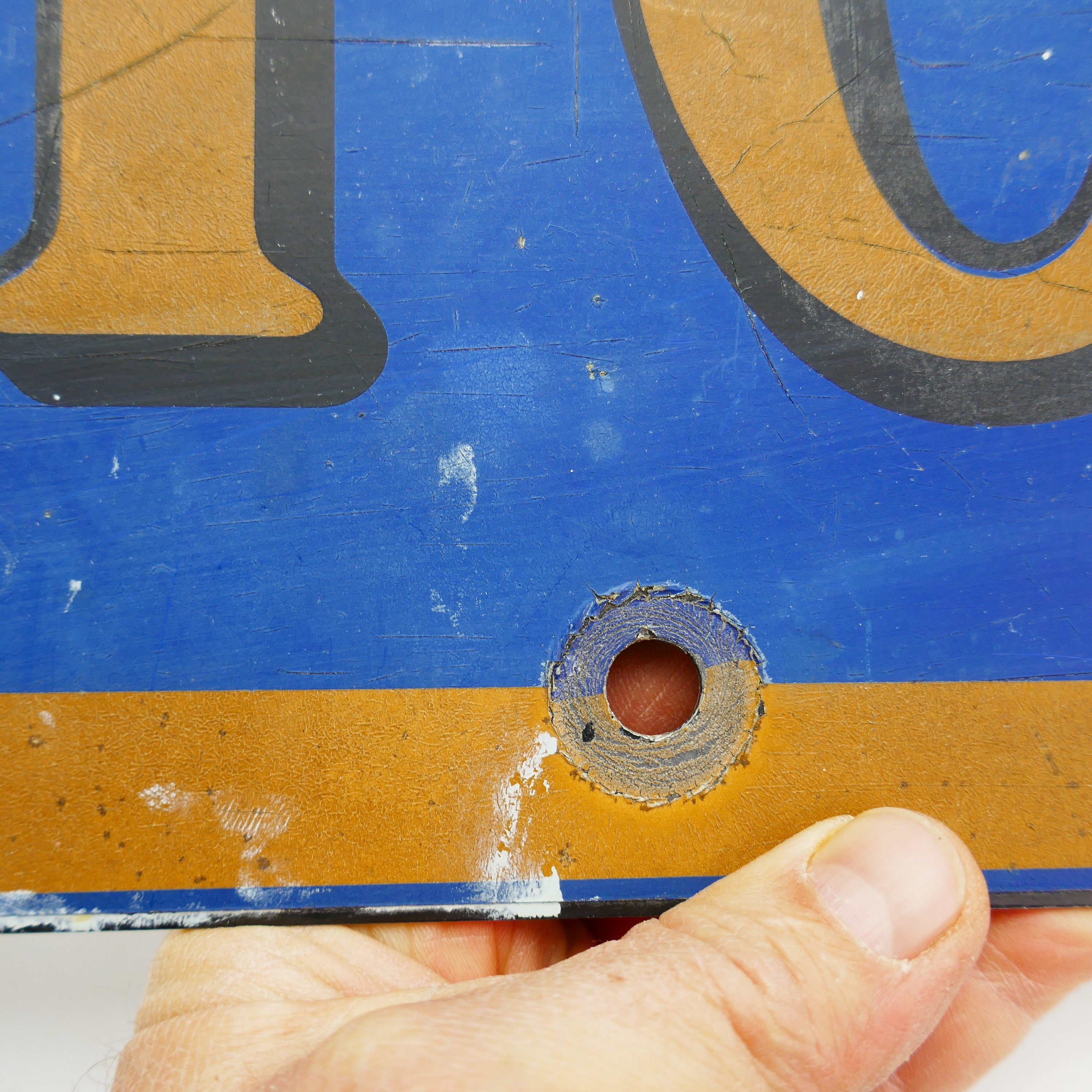 ヴィンテージ ストップ ブルー バス ストリート サイン 21 1/2X10'' 壁