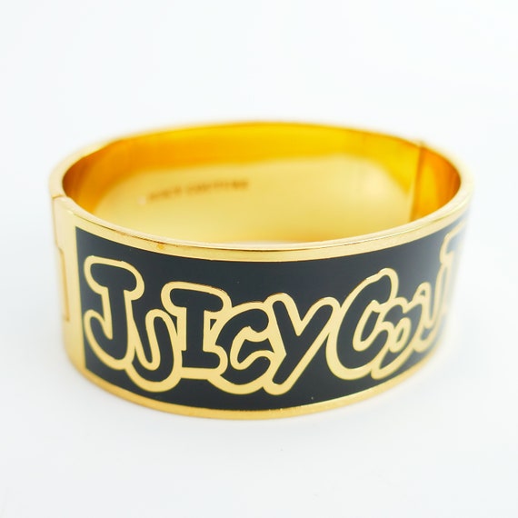 Juicy Couture Bracelet Cuff Clamper Costume Jewelry Gold Tone 