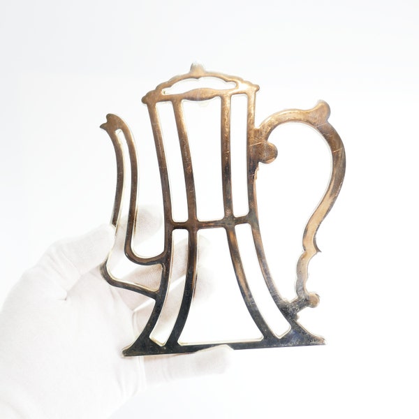Vintage Italien Teekannenhalter E.P. Untersetzer aus Zink