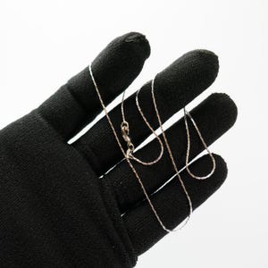 New 925 link chain delicate minimalist Sterling Silver Necklace 1mm 18&#39;&#39;