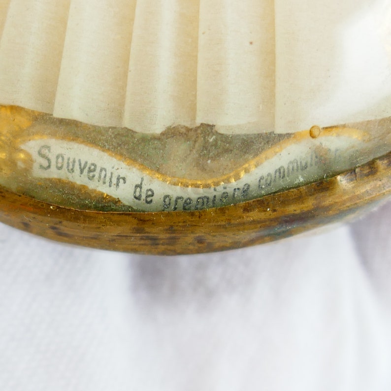 Antique French Religious First Communion of Jesus Ex Voto Dome Bubble ...