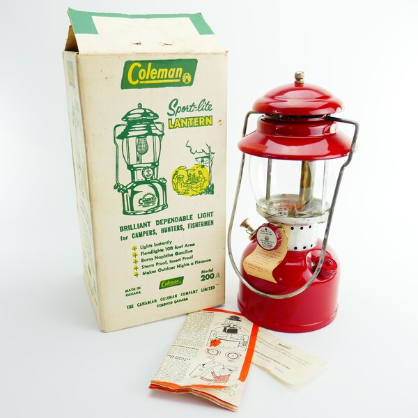 3 Adesivi Ricambio Per Stufa Lanterna Coleman 200/200A 1961 – Decalcomanie Nuove