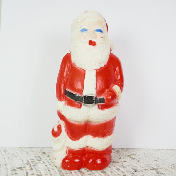 Vintage Santa Claus Blow Mold Fiesta Kunststoff - Union