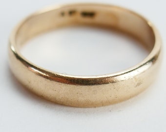 Vintage 10K Yellow Gold band Ring Size 8 1/4 US minimalist stackable Classic - Fine Jewelry - Solid Gold