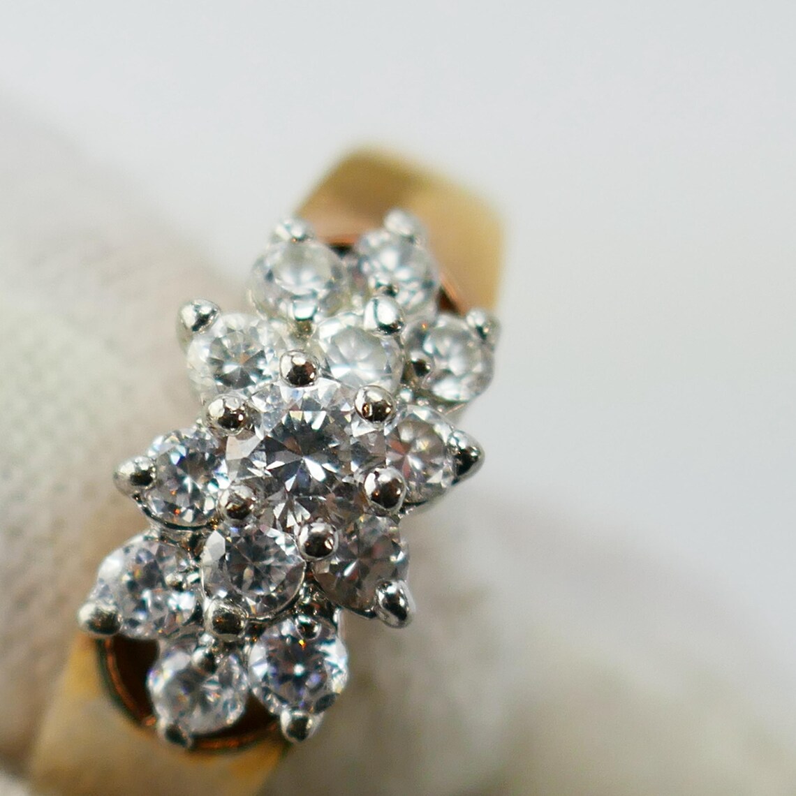 Rsc Wedding Rings Vintage RSC Gold Tone Ring Costume Jewelry Clear Rhinestones Engagement ...