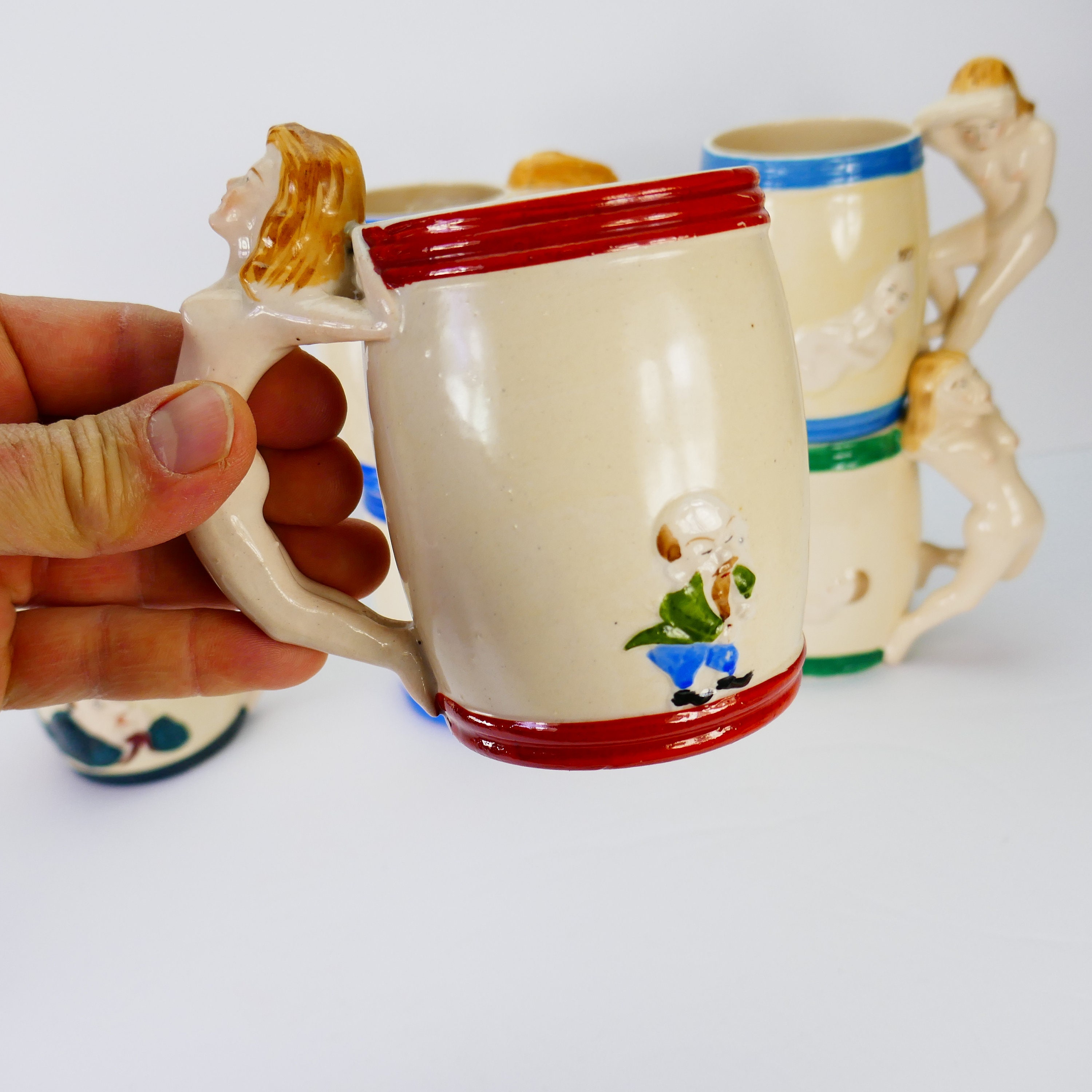 Dining & Serving Home & Living Vintage Risque Lady Pin Up Pottery Mug ...