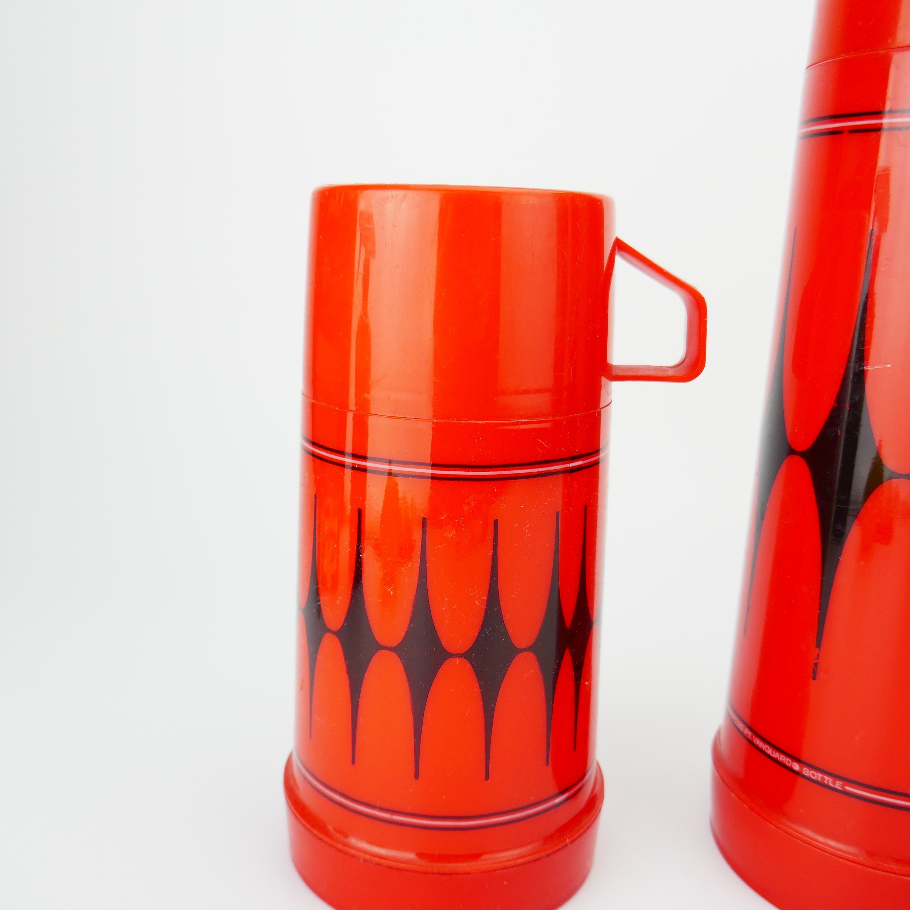 Vintage Aladdin Vanguard Red/Black Pattern Thermos – Standpipe