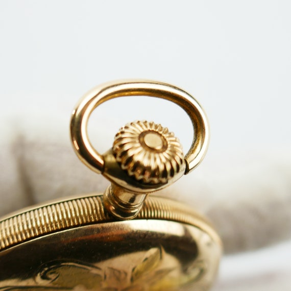 Antique Agassiz Geneva pocket Watch gold filled 1… - image 4