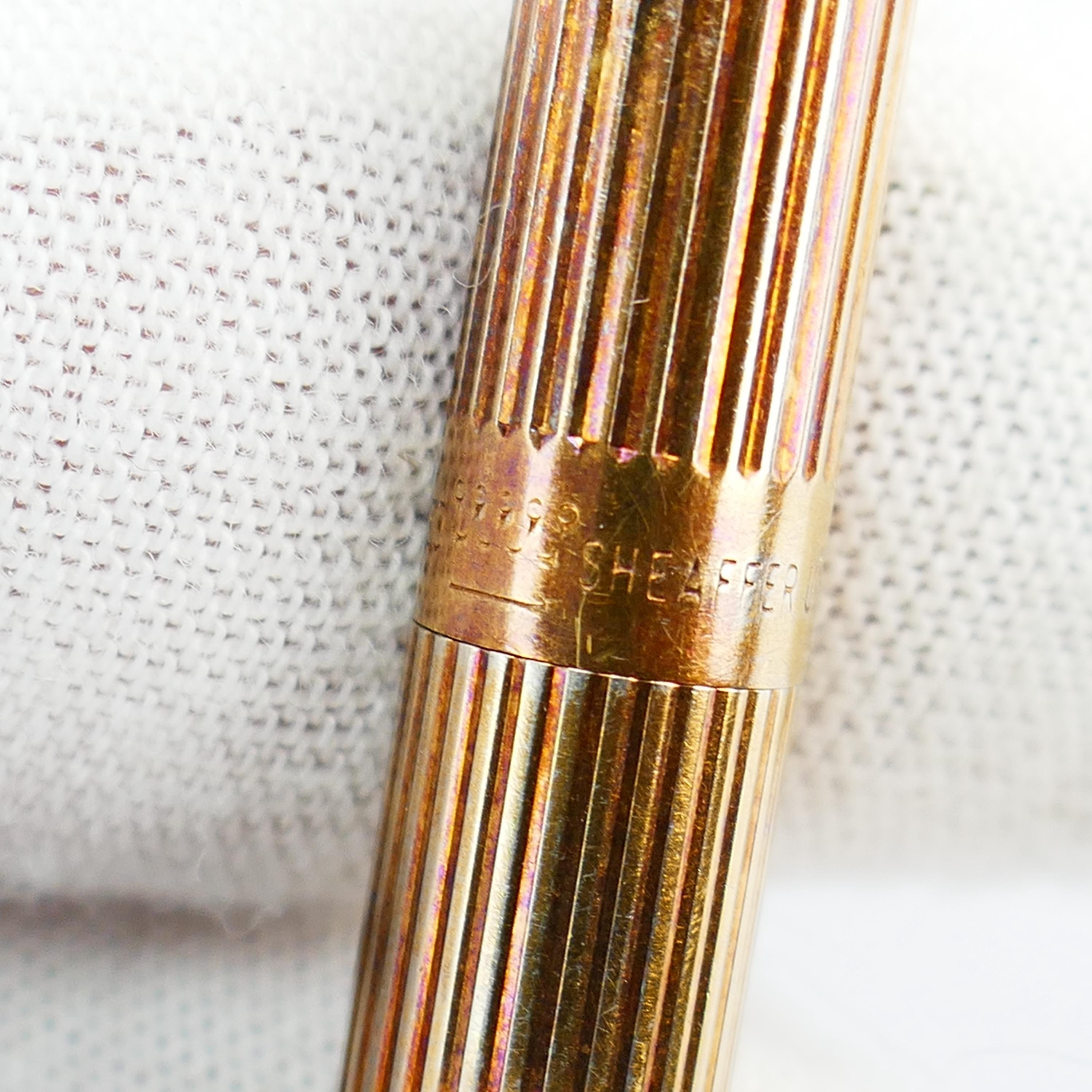 Vintage Sheaffer Gold Electroplated Ballpoint Pen USA - Etsy