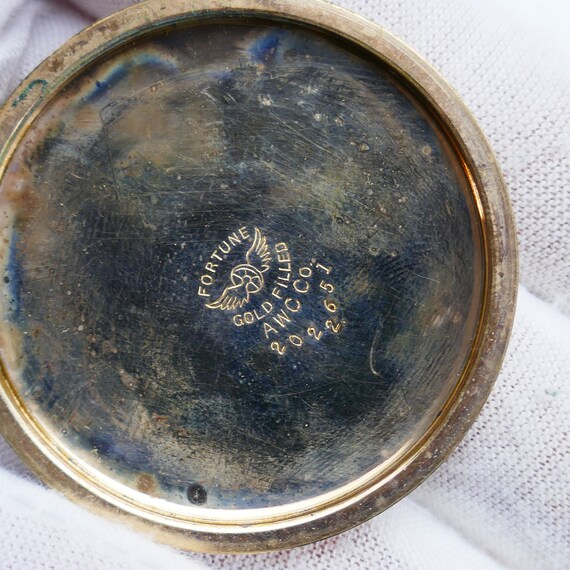 Antique Agassiz Geneva pocket Watch gold filled 1… - image 8