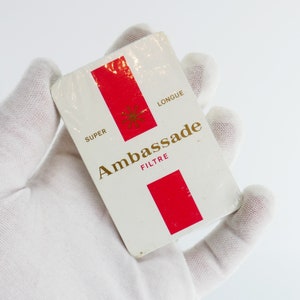 Vintage Nos Advertising Tobacco Ambassade Paris Spielkarten