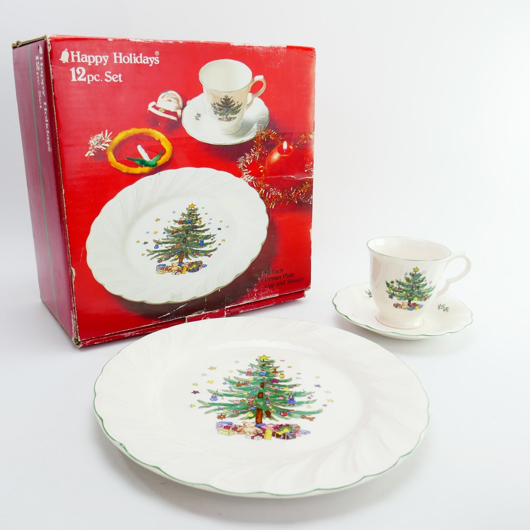 Set of 12 Nikko Christmastime Plate Cup Saucer Christmas Etsy UK