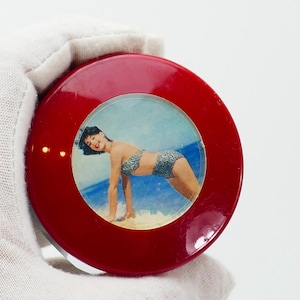 Vintage Suicide Hot Rod Steering Wheel Knob Pinup Pin-up Nude Sexy Rainbow Plastics El Monte California