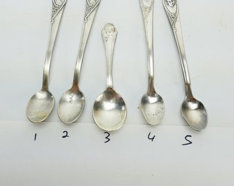 Vintage Baby Gerber Collectible Silver Plated Small Tea Spoons nursery baby shower Gift