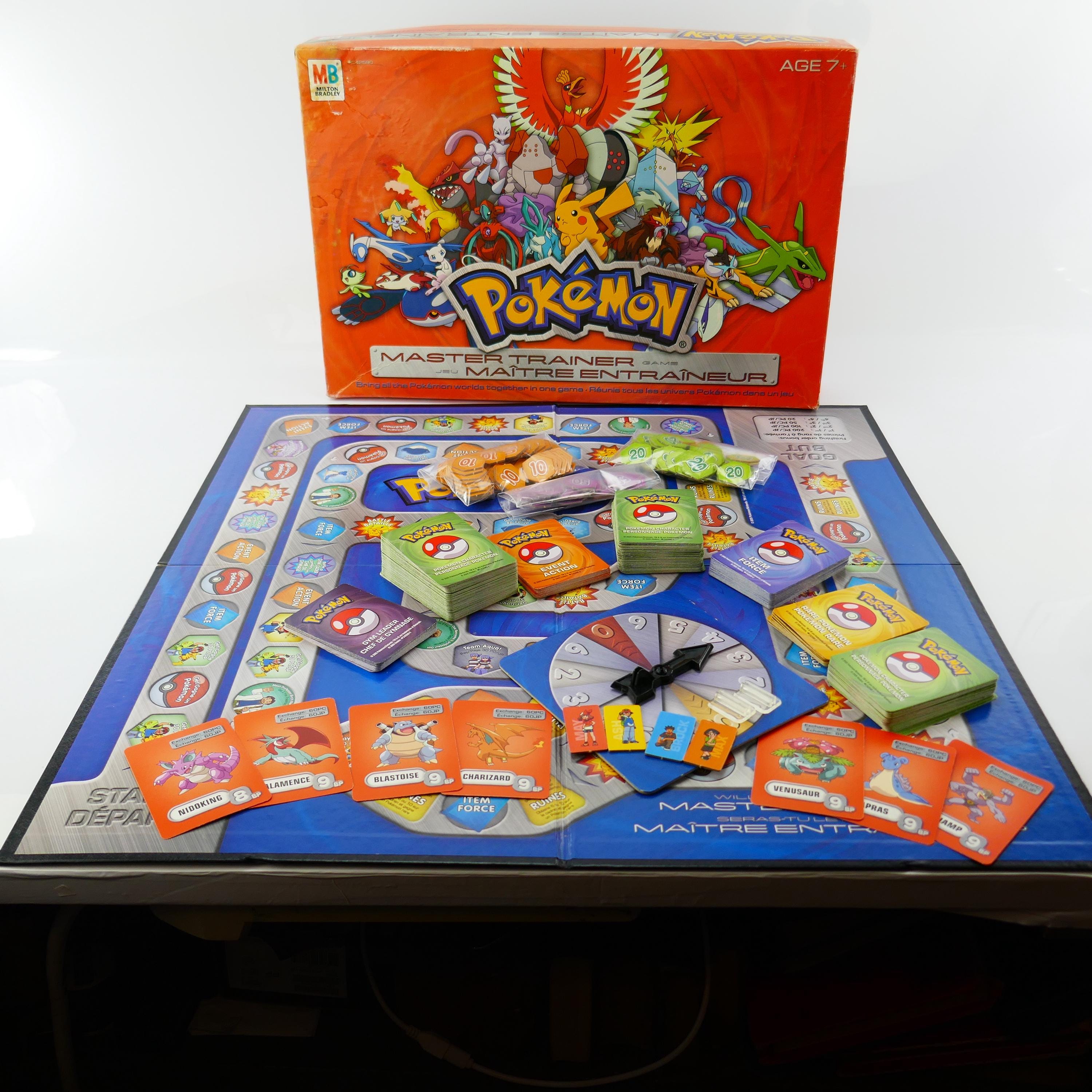 2005 Pokemon Master Trainer Board Game Orange Box Milton Bradley