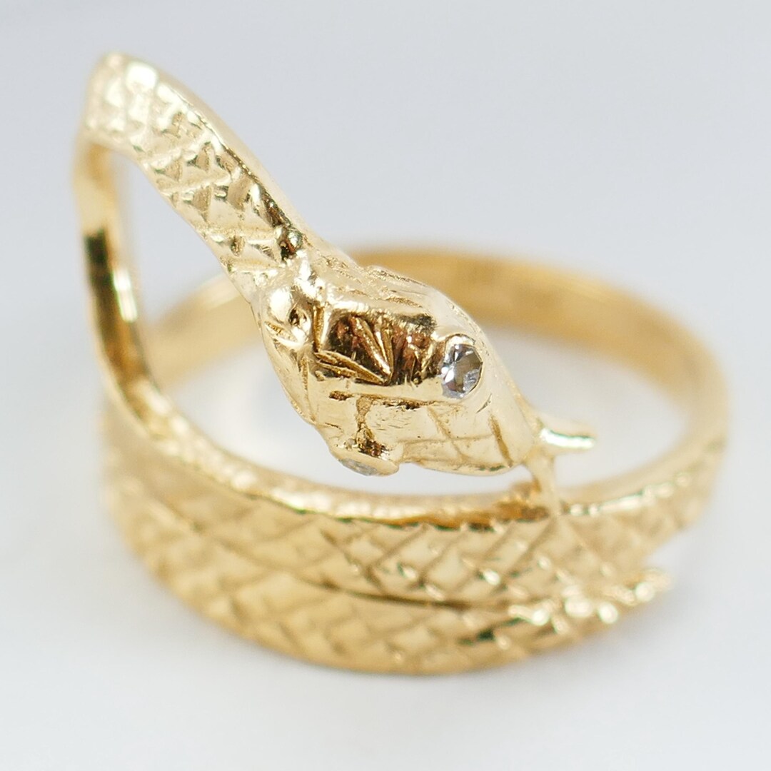 Gold Snake Ring - Size 7