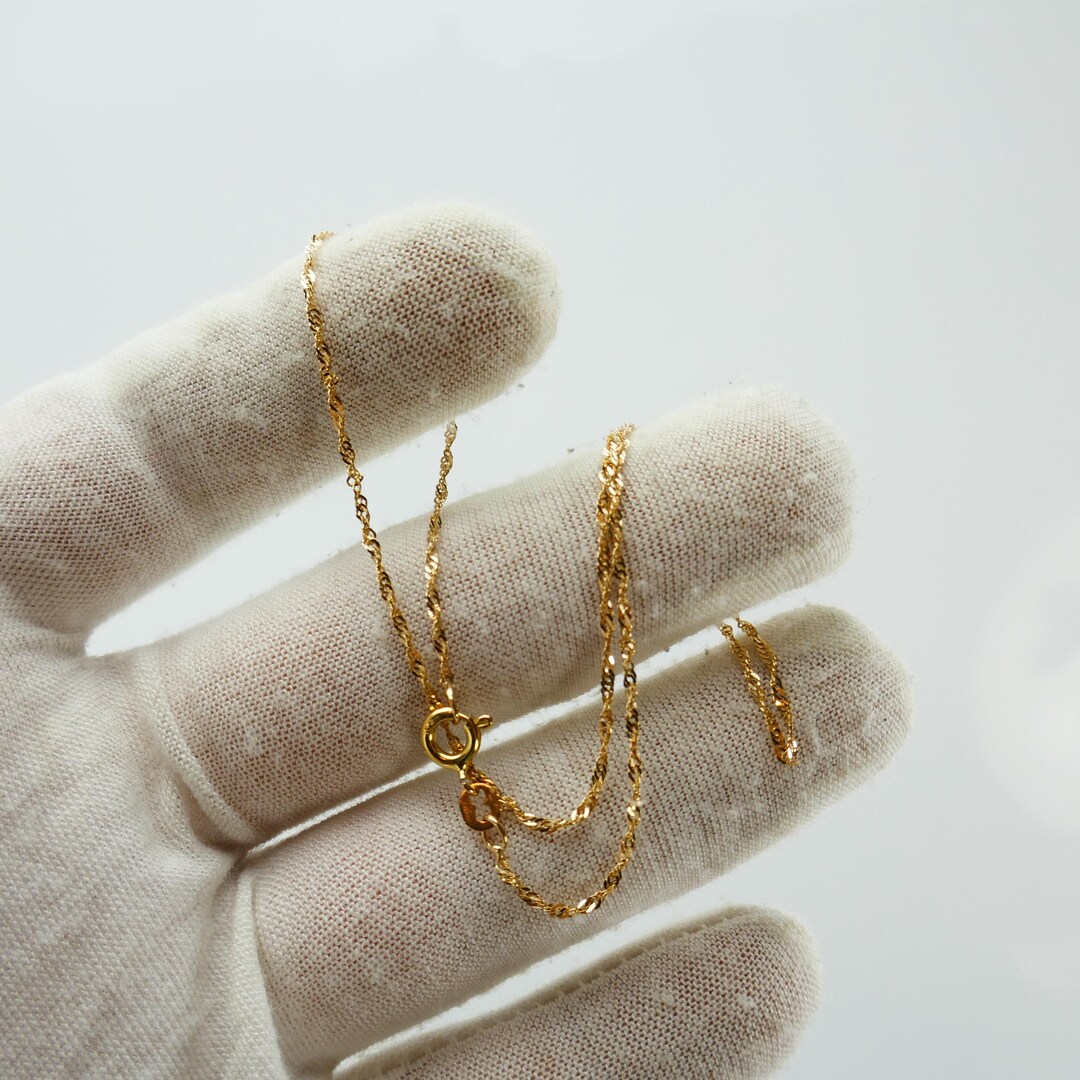 ビンテージジュエリー 14金ツイストチェーンネックレス ヴィンテージ