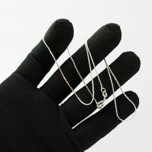 New 925 link chain delicate minimalist Sterling Silver Necklace 1mm 18 1/4&#39;&#39;