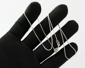 New 925 link chain delicate minimalist Sterling Silver Necklace 1mm 18 1/4''