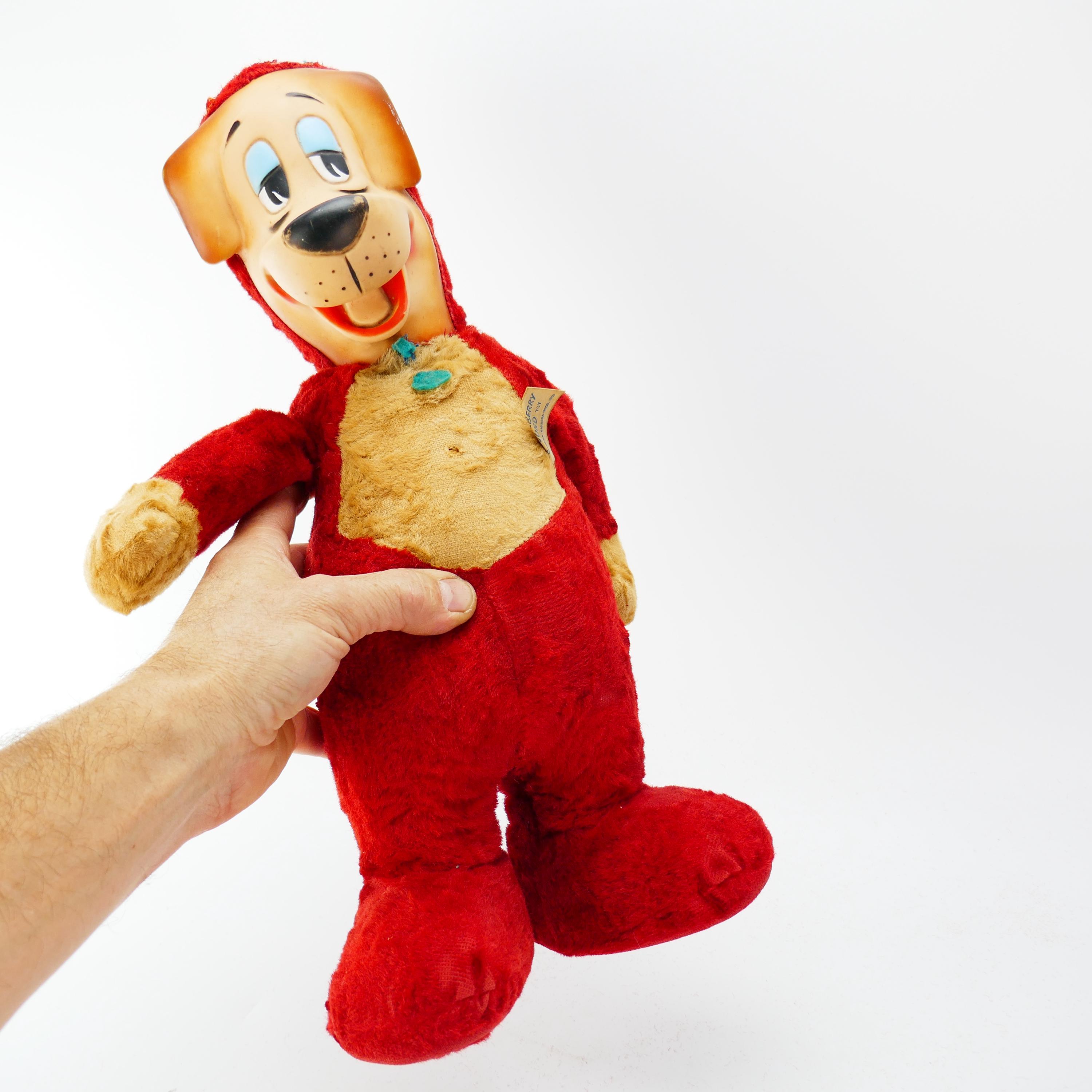 Knickerbocker 犬ぬいぐるみ　ニッカボッカー　USA 1960年代 Vintage Knickerbocker Rubber Face Toy Plush Bear Dog Monkey Banana
