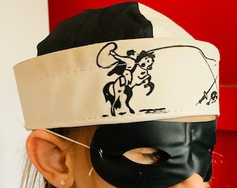 vintage années 1960 Halloween Zorro Masque Costume Halloween enfant 60's