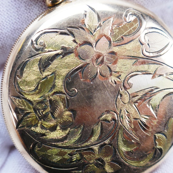 Antique Agassiz Geneva pocket Watch gold filled 1… - image 6