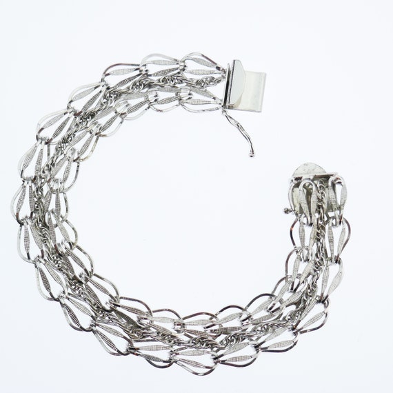 Vintage Charm Starter bracelet 925 silver Sterling double link weave