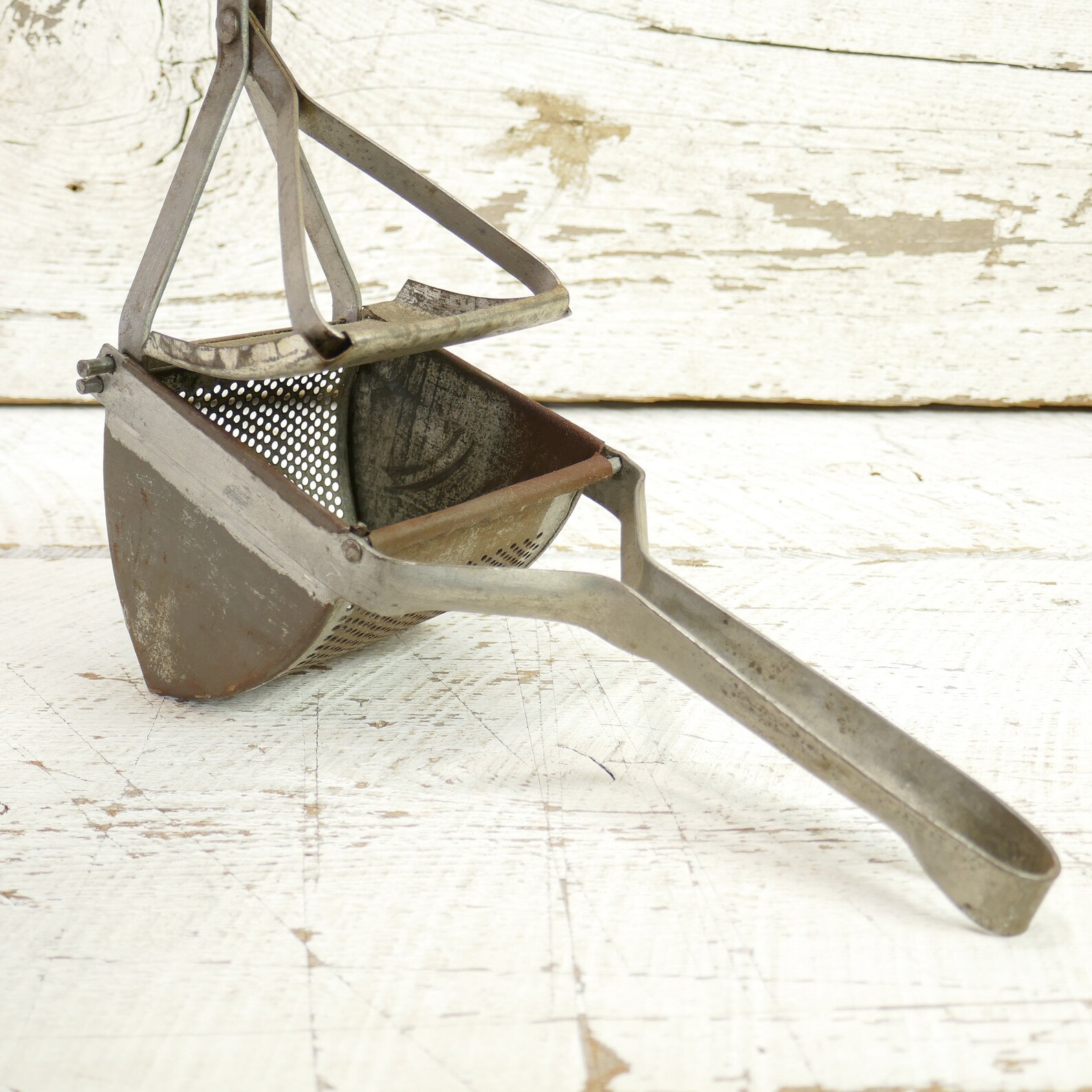 Antique Primitive Metal Potato Ricer Potato Masher cottage Etsy
