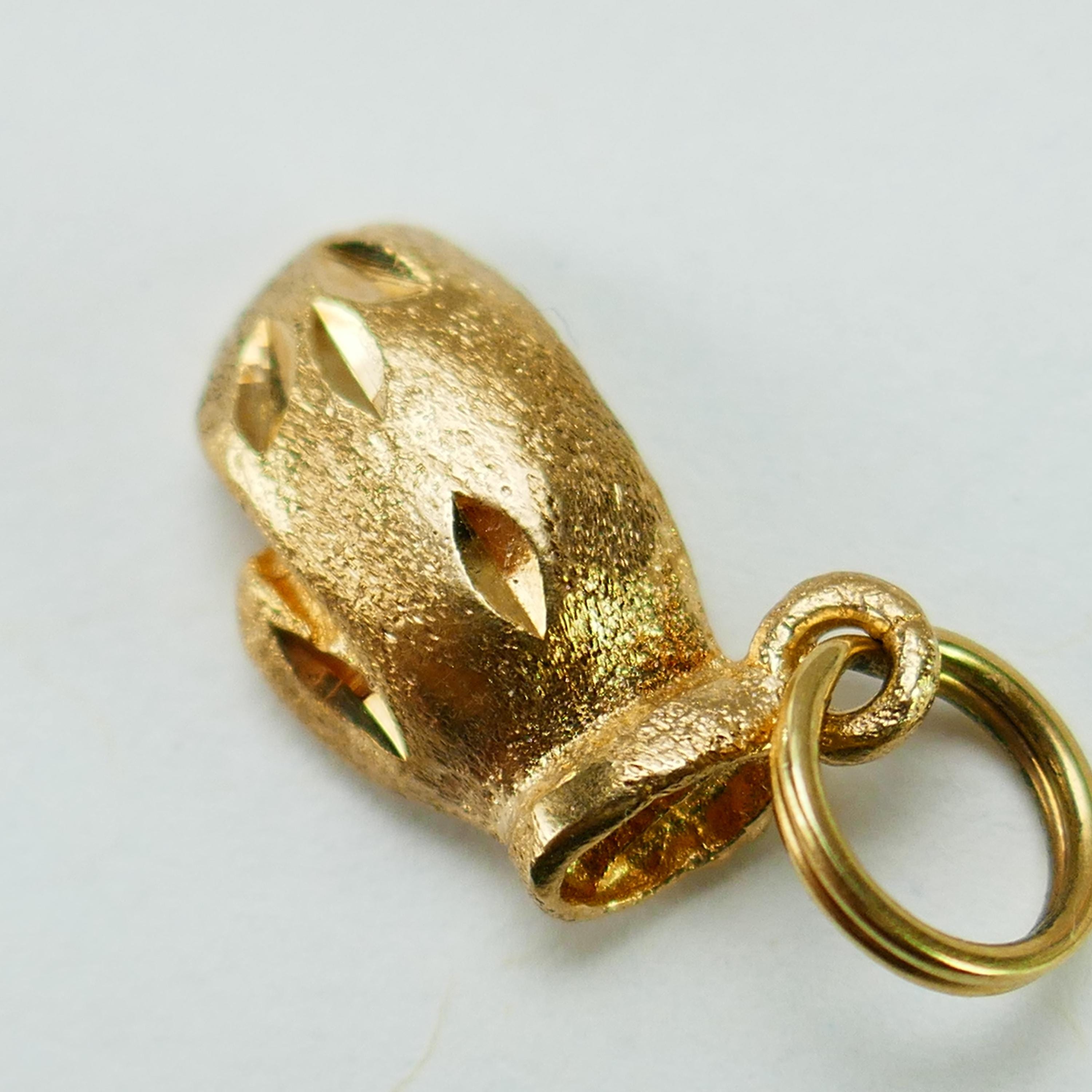 Engel Anhänger Gold Betender Engel Anhänger Aus 10K Gold – Diamantschliff, Zweifarbig (gelb/weiß) Zweifarbiger Gold Charm