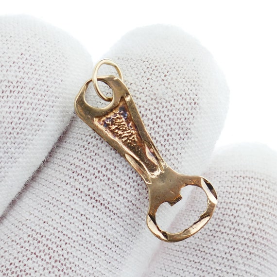 14k Yellow Gold Can Opener Charm
