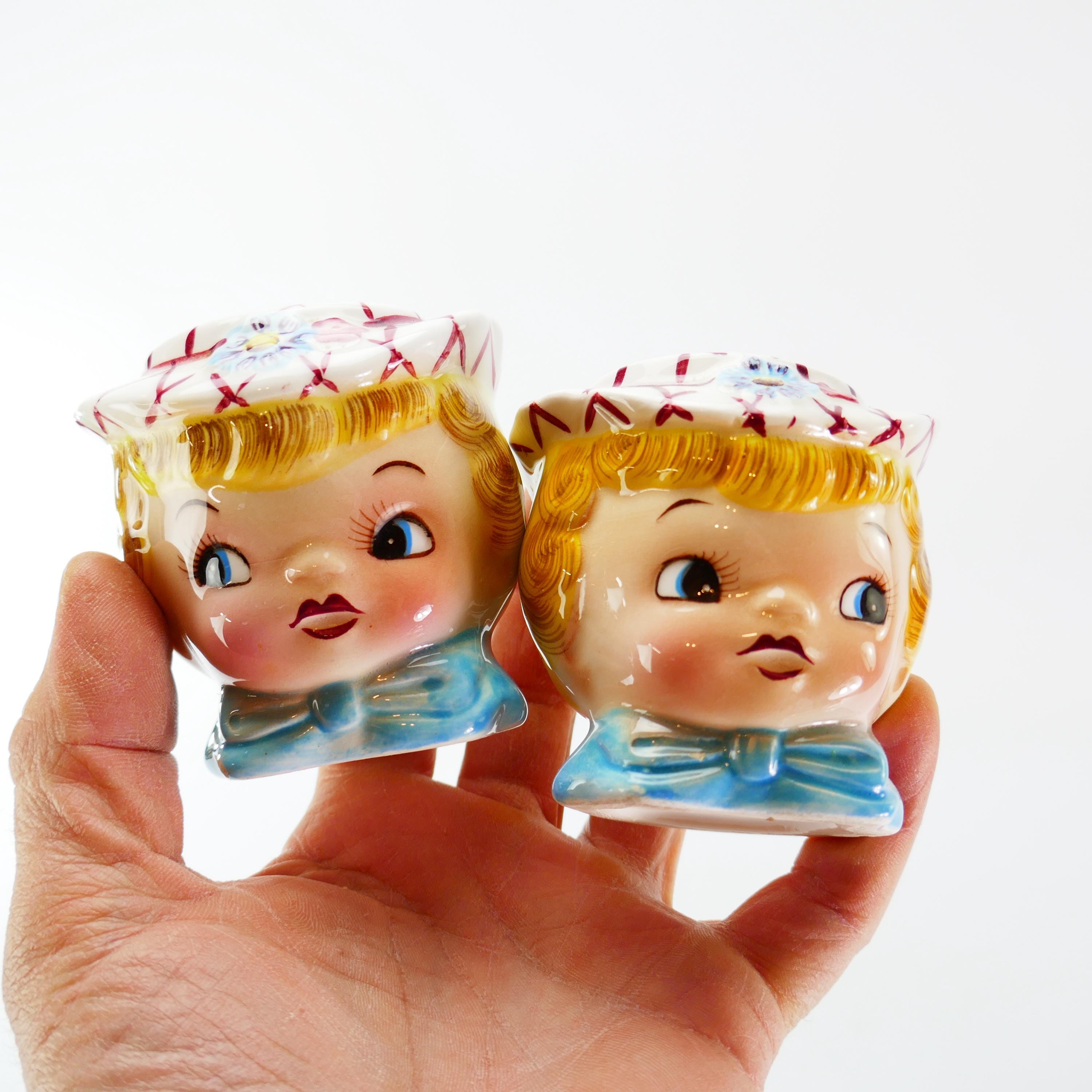Miss Dainty Shakers Lefton Blonde Girl Cute Salt Pepper - Etsy