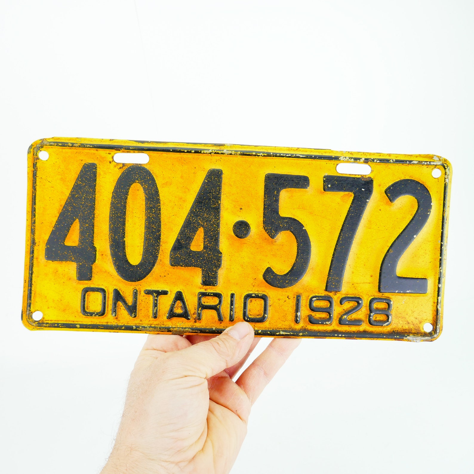 Antique 1927 Ontario License Plate Automobile ID Wall Hanging - Etsy