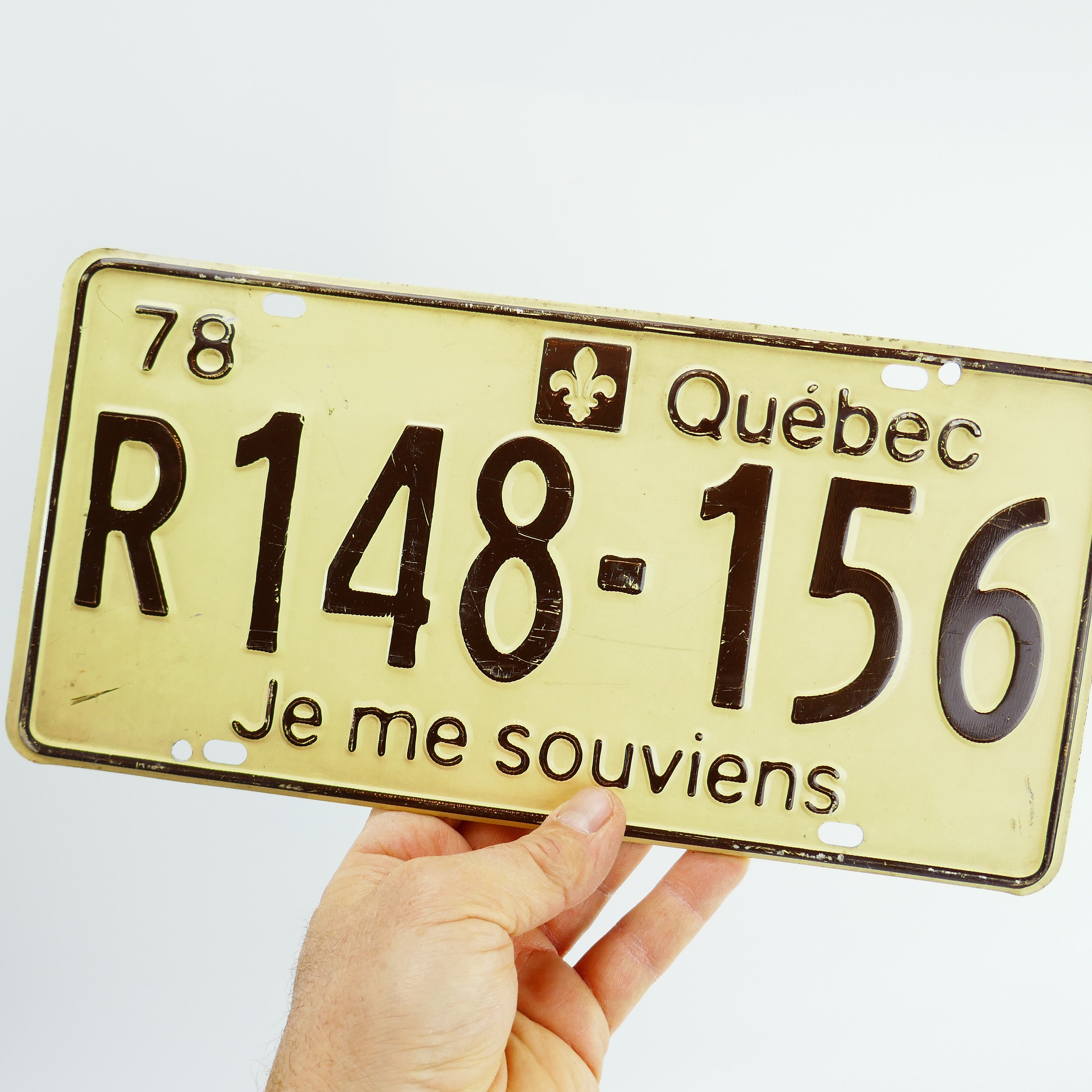 Vintage 1978 QUEBEC LICENSE Plate - Trailer no. R148-156