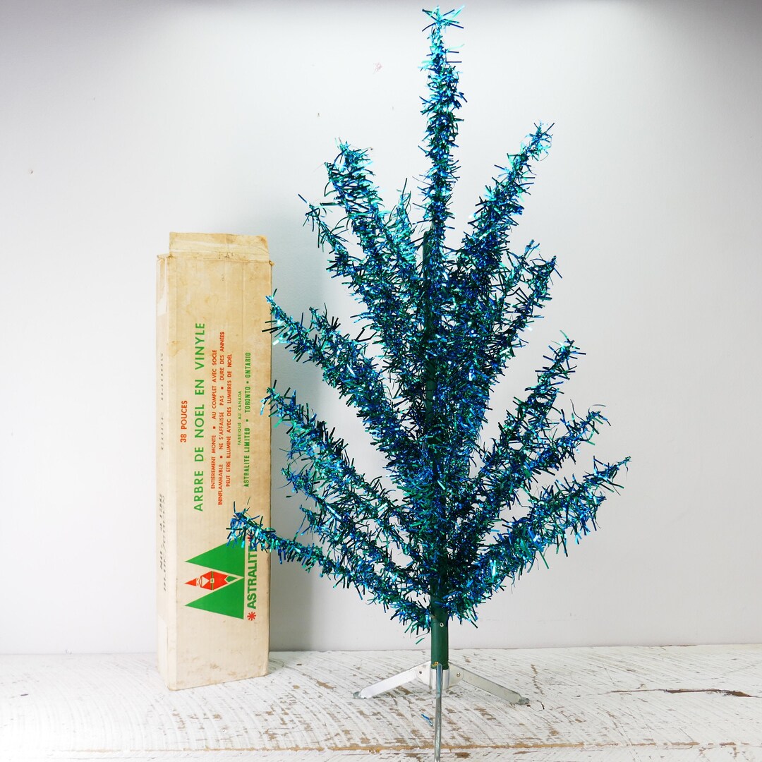 Vintage 3' Peacock Blue & Green Astralite Aluminium Vinyl