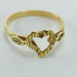 Vintage 10K Gelbgold Ring Größe 7 US minimalist schönes Geschenk - Edles Schmuck - Massives Gold
