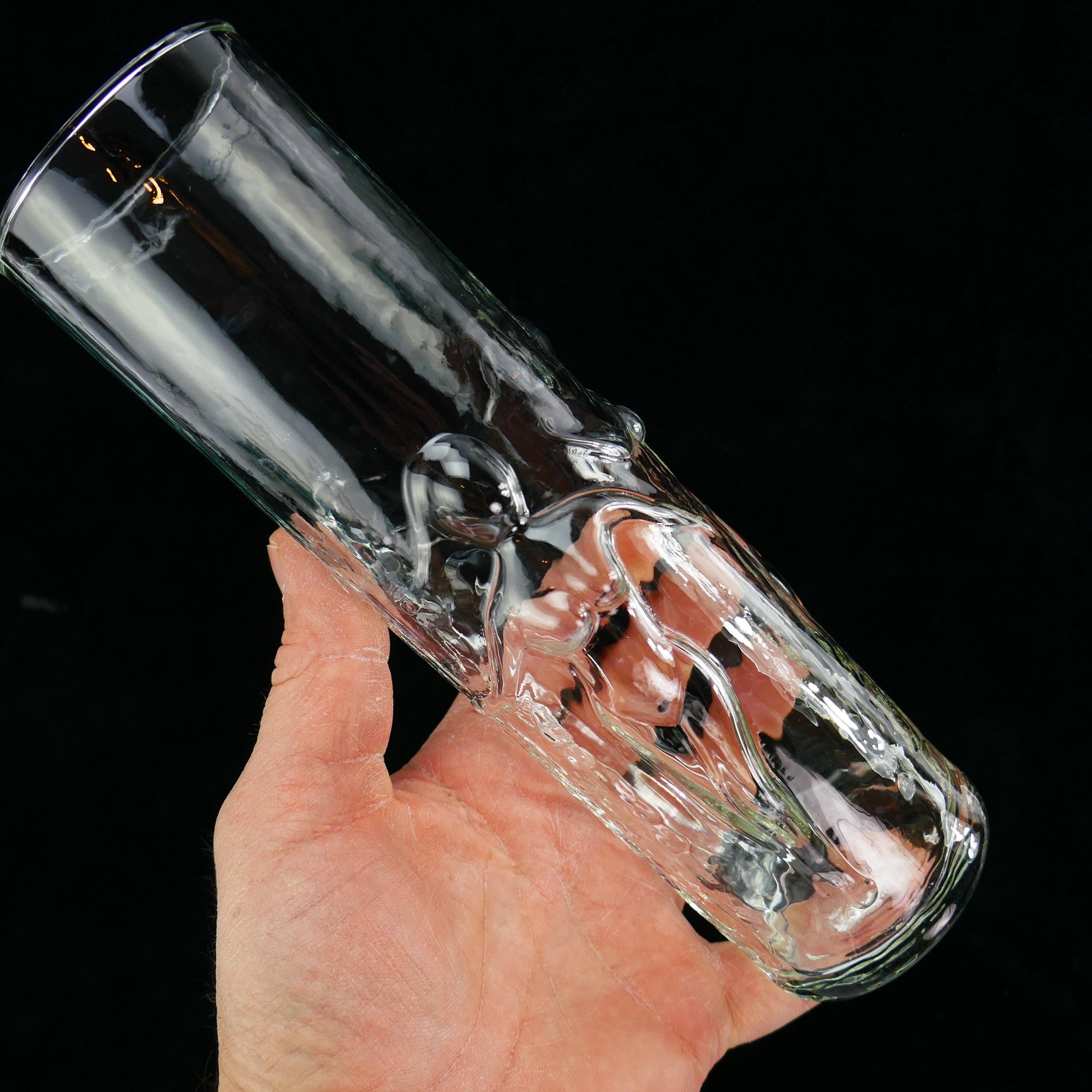 MATURE Vintage Nude body Lady Vintage Clear Glass vase 3D dancers Libbey