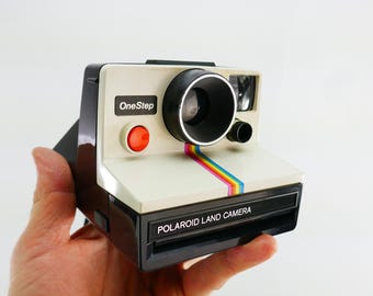 ヴィンテージ ポラロイド OneStep SX-70 ホワイトレインボーストライプ