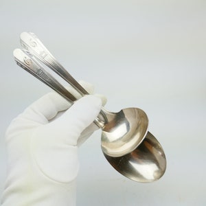 Vintage WM.A.Rogers Silver Plated Serving spoon & matching ladle Wedding Gift engraved