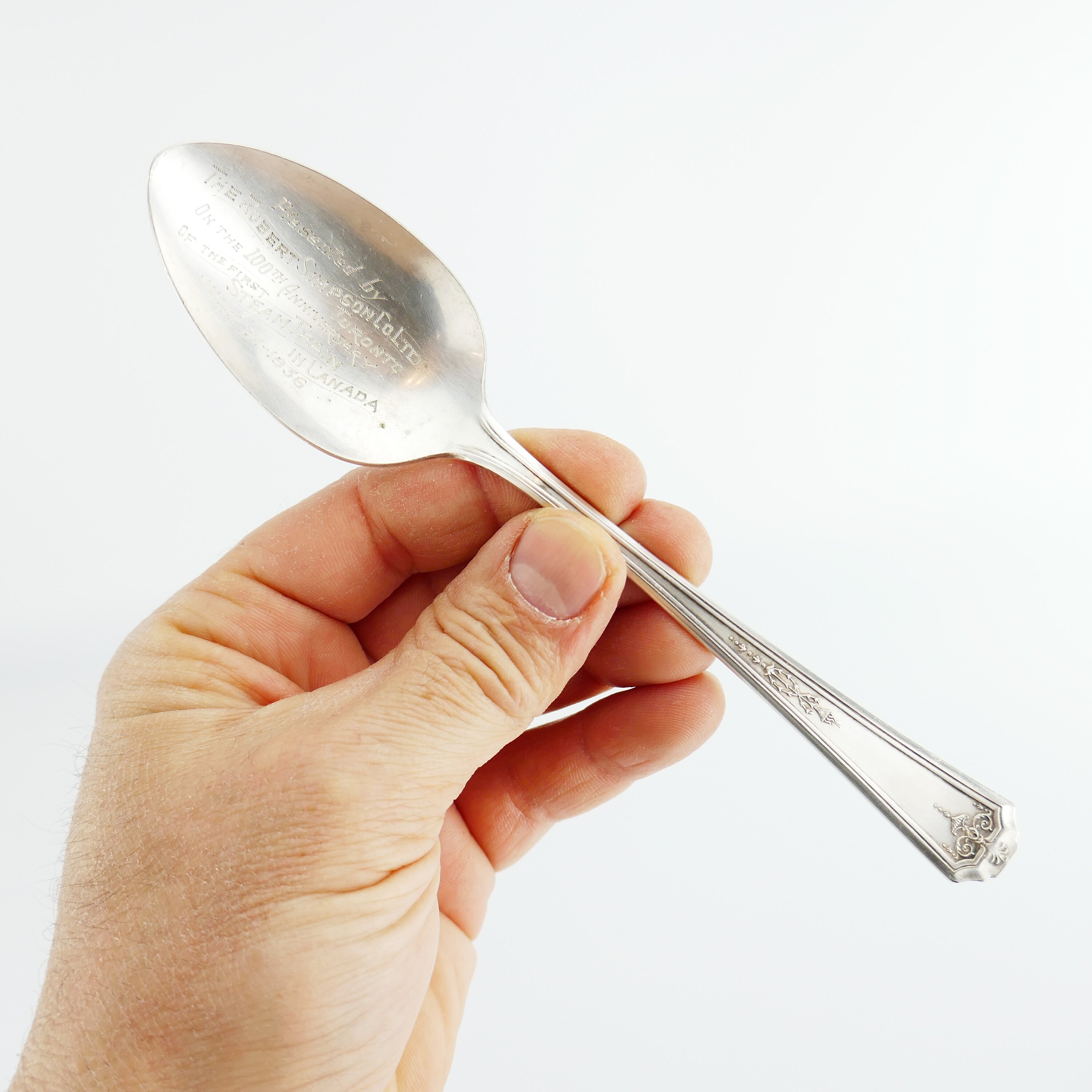 Antique Spoon - The Robert Simpson co. - 100 years of Canadian Railways.  July 21   1936