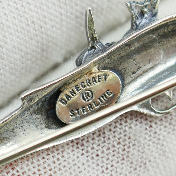 Vintage Brooch Sterling Signed Danecraft Antique … - image 6