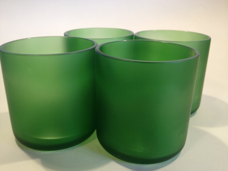 Download Frosted Green Glass cups made from Sake Bottles set of 2 ...