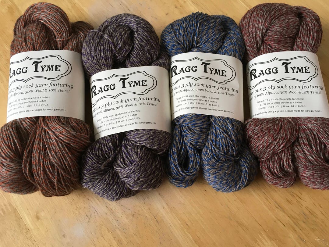 Ragg Tyme Sock Yarn Superfine Alpaca Blend Etsy