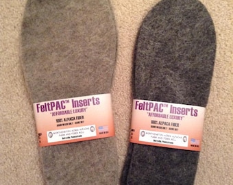 FeltPac Felted Alpaca Shoe Inserts