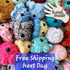 Set of 5 Mystery Baby Octopus Amigurumi Plushie, Cute Octo Plushy, gift for kids, Crochet Stuffed Animal, mini octo squishy