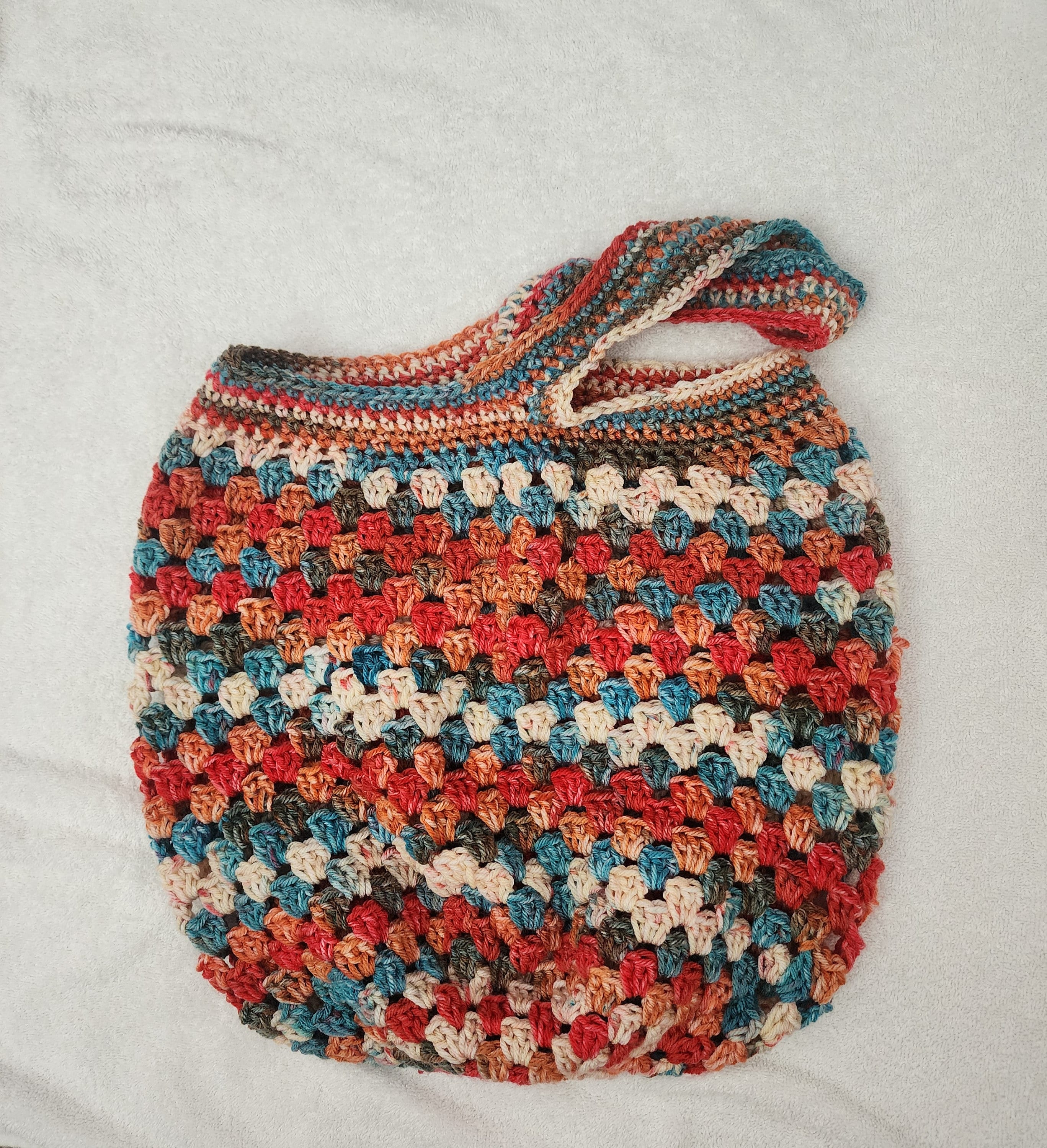 Granny Stitch Crochet Market Bag, Boho Hippie Beach Bag - Etsy