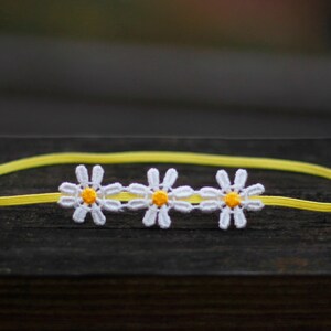 Daisy Baby Headband, Yellow and White Infant Headband