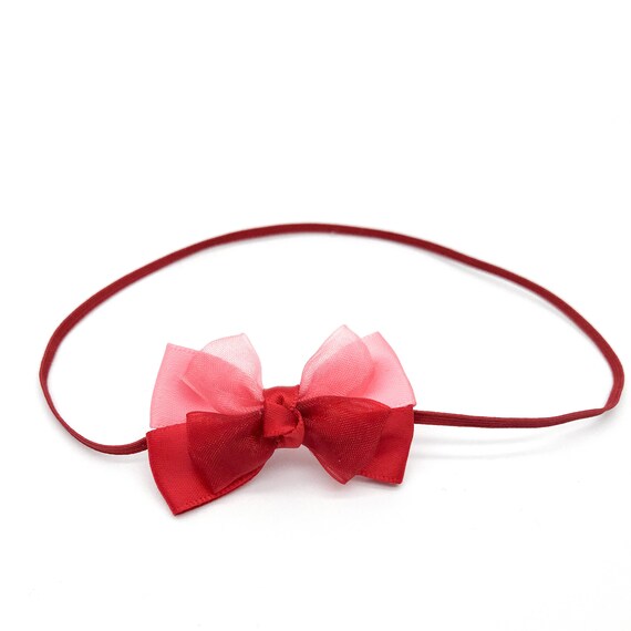 red infant headband