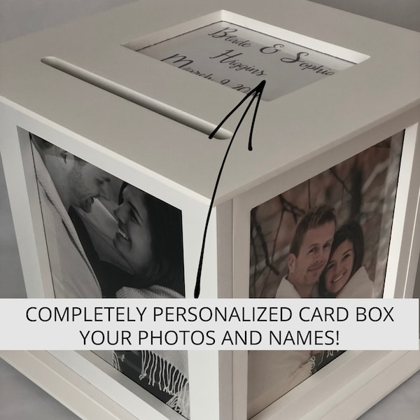 Wedding Card Box with Custom Photo Frame - Wedding Card Holder - Wedding Decor