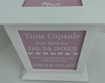 Personalized Baby Time Capsule- 1st Birthday Gift & Memory Box // Newborn Gift // Baptism // Keepsake Box