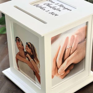 Wedding Card Box spins - Wedding Card Box can be customized with your photos and personalized with your names in your wedding colors too!